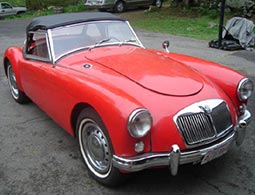 A Red Classic Sports Car